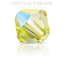 Preciosa Bicone Bead Acid Yellow AB