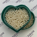 Preciosa Vintage Half-Drilled Round Pearls - Creamrose