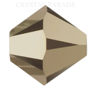 Swarovski Bicone Beads 5328 - Metallic Light Gold