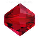 Swarovski Bicone Beads 5328 - Scarlet