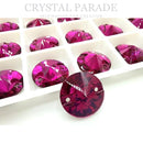 Zodiac Rivoli Sew on Stone - Cerise