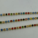 Chaîne de strass signe astrologique - Cristaux SS10 (3 mm) - 1 mètre
