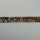 Chaîne de strass signe astrologique - Cristaux SS10 (3 mm) - 1 mètre