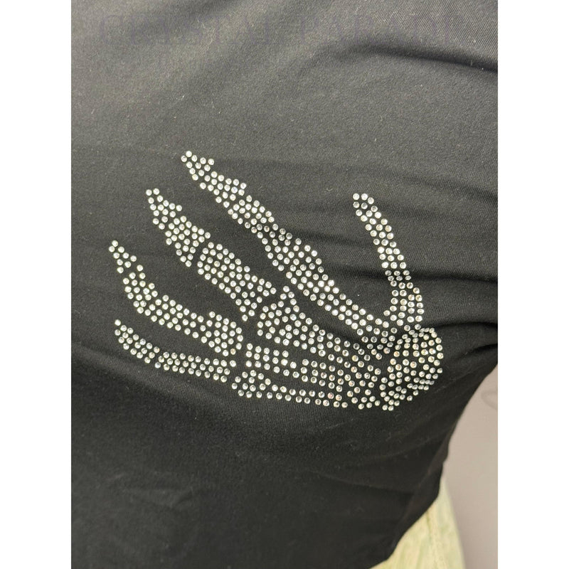 Embellished Skeleton Hands Baby Tee - Size M