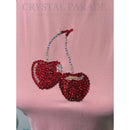 Embellished Cherry Vest Top Pink - Size Medium