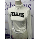 Embellished White Longsleeve Turtleneck - FEARLESS (Size M)
