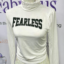 Embellished White Longsleeve Turtleneck - FEARLESS (Size M)