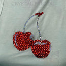Embellished Cherry Vest Top White - Size Small (8)