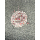 Embellished Pink Disco Ball Grey T-Shirt - Size Medium (16)