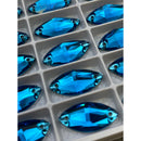 Zodiac Crystal Navette Sew on Stone - Blue Zircon