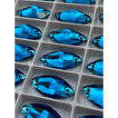 Zodiac Crystal Navette Sew on Stone - Blue Zircon