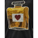 Embellished Chanel Style Longsleeve Jumper Black - Size Large