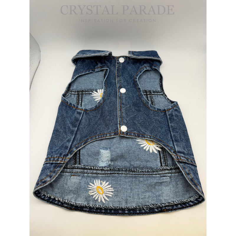 Pet Denim Jacket with Rhinestones