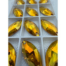 Zodiac Crystal Navette Sew on Stone - Sunshine