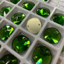 Limited Edition - Zodiac Rivoli Sew on Stone - Fern Green