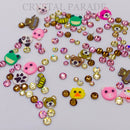 Swarovski & Preciosa Mixed Size Crystals Including FREE Polymer shapes - Pack of 100 Animal Magic