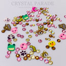 Swarovski & Preciosa Mixed Size Crystals Including FREE Polymer shapes - Pack of 100 Animal Magic