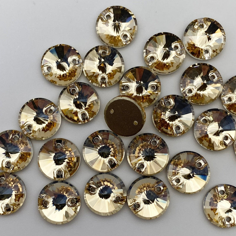 Zodiac Rivoli Sew on Stone - Golden Shadow