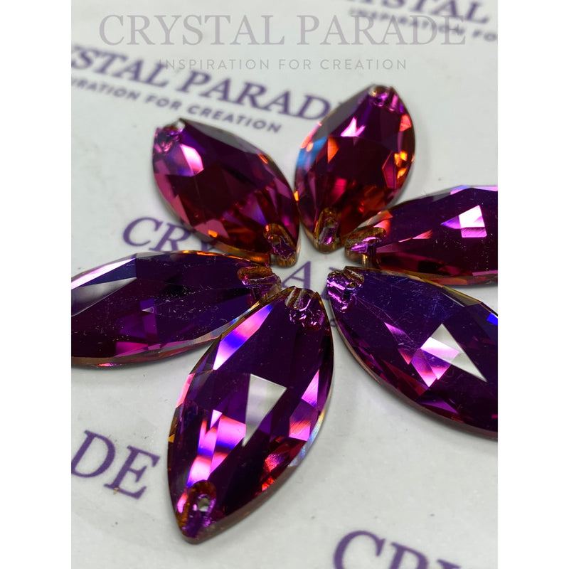 Zodiac Crystal Navette Sew on Stone - Violet Blue