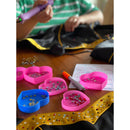 Heart Shaped Flipper Sorting Trays / Crystal Storage Containers