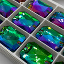 Zodiac Sew on Stone Emerald Cut - Volcano Green