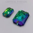 Zodiac Sew on Stone Emerald Cut - Volcano Green