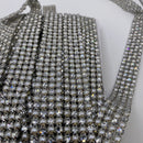 Zodiac Pearl & Clear Crystal Ribbon Banding - 4 rows