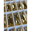 Zodiac Crystal Slim Baguette Sew on Stone - Golden Shadow
