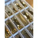 Zodiac Crystal Slim Baguette Sew on Stone - Golden Shadow