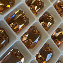 Limited Edition - Zodiac Sew on Stone Emerald Cut - Light Peach