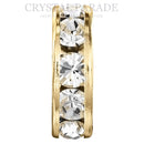 Preciosa Rondelles Clear Crystals - Gold Plated (Smooth)
