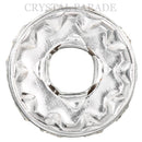 Preciosa Large Hole Rondelles Clear Crystal - Silver Plated (Smooth)