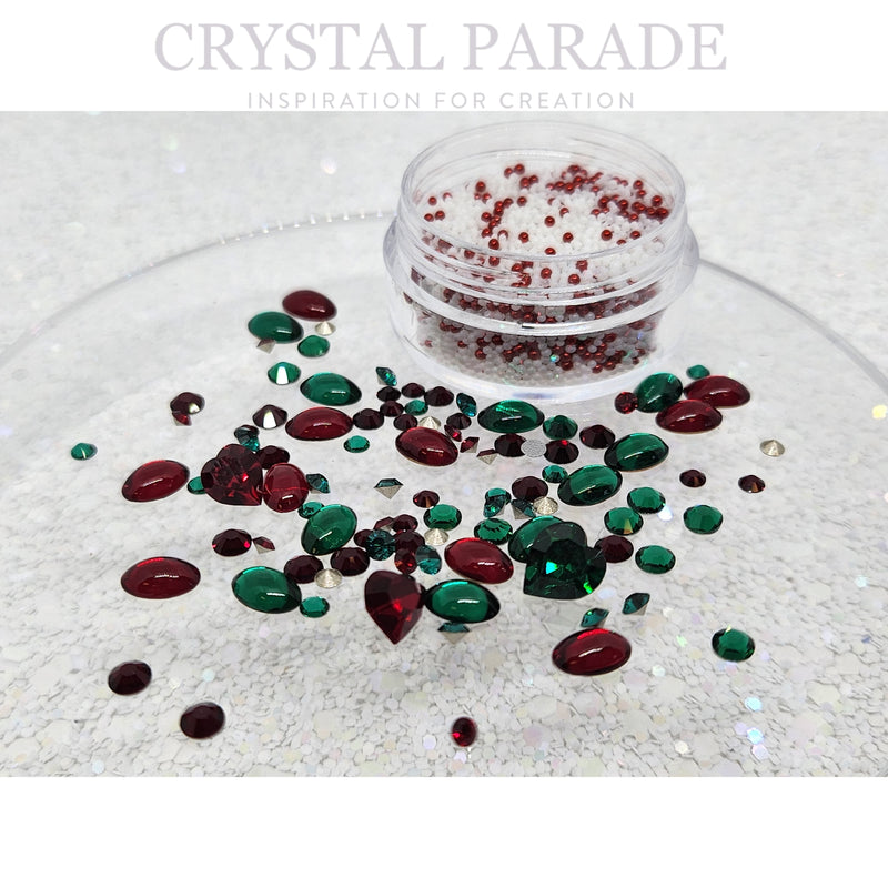 Preciosa and Swarovski Crystal Mix - Mistletoe & Wine + Caviar Beads