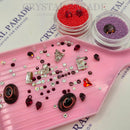 Preciosa LOVE Mix - Pack of 100 inc. Swarovski Hearts + FREE Caviar Beads