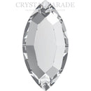 Swarovski 4x2mm Non Hot Fix Navette - Pack of 6 Clear
