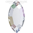 Zodiac Hotfix Navette Shape 4 x 8mm AB - Pack of 20