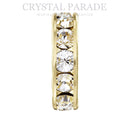 Preciosa Large Hole Rondelles Clear Crystal - Raw (Smooth)
