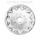 Preciosa Rondelles Clear Crystals - Silver Plated (Smooth)
