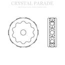 Preciosa Rondelles Clear Crystals - Silver Plated (Smooth)
