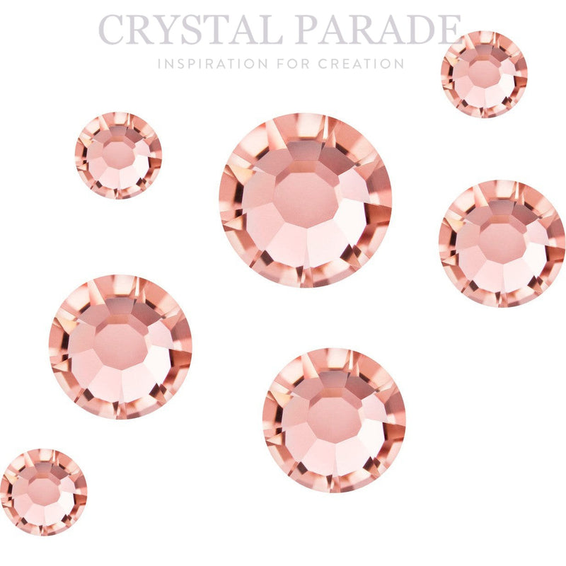 Preciosa No Hot Fix Crystals Mixed Sizes - Pack of 200 Rose Peach