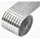 Self Adhesive Glass Silver Mirror Mosaic Roll - 4cm x 100cm