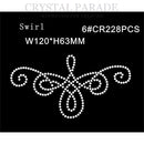 Bespoke Custom Rhinestone Transfer - Swirl and pink lines