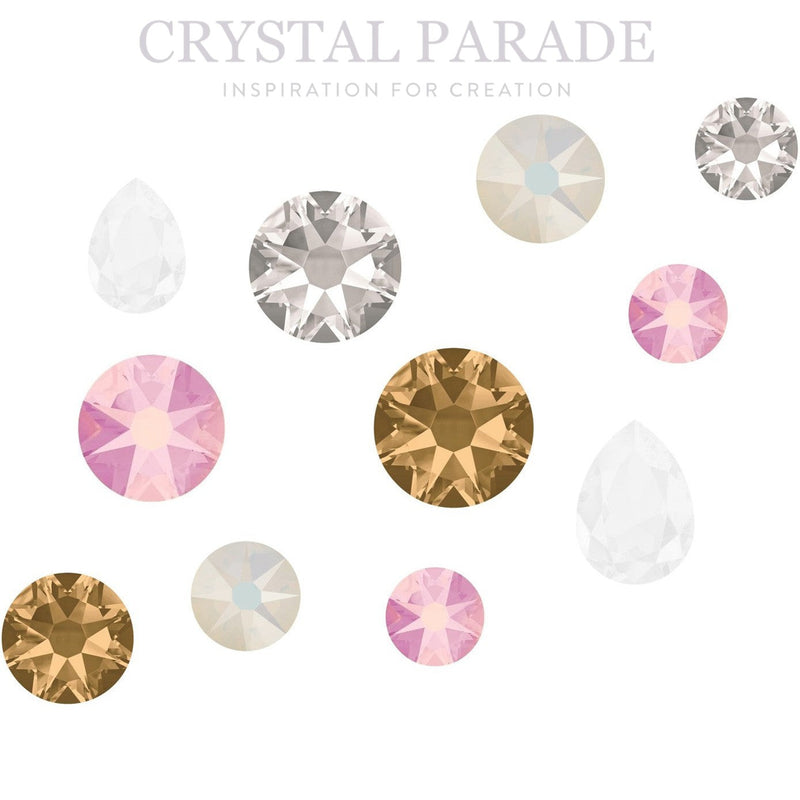 Zodiac Crystal Mix Pack of 100 - Toasted Marshmallow + FREE Swarovski Shapes