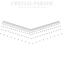 Zodiac Hotfix Crystal Transfer Wide V Neck/ Skirt - Clear