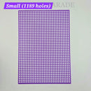 Grilles pochoirs de positionnement de strass – Lignes droites (trous de 4 mm)