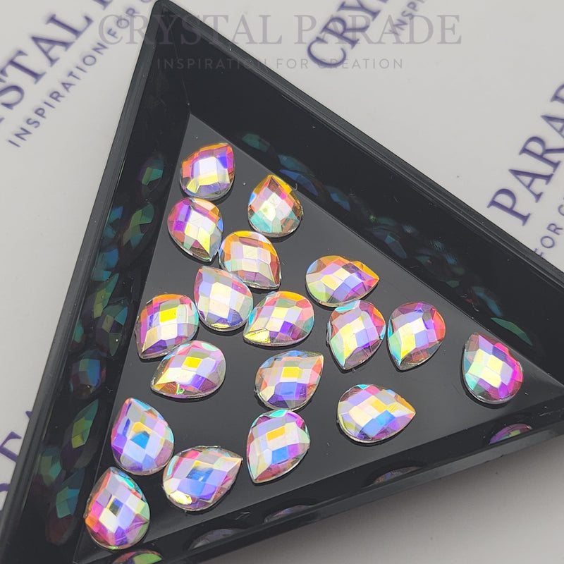 Zodiac Chessboard Pear Shape AB 6x8mm - Pack of 20