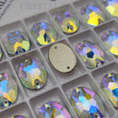Zodiac Crystal Oval Sew on Stone - AB