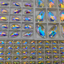 Zodiac Crystal Peardrop Sew on Stone - AB