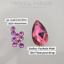 Luna Non Hotfix Crystals - Air Gold Line Rose