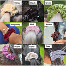 Sparkly Embellished Scrunchies - Various Colours